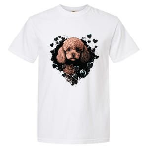 Toy Poodle Love Heart For Valentines Day On Poodle Lover Garment-Dyed Heavyweight T-Shirt