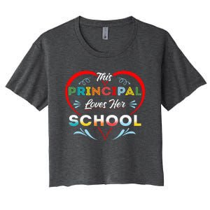 This Principal Loves Her School Head Teacher Headistress Women's Crop Top Tee