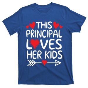 This Principal Loves Her Valentines Day Hearts School Funny Gift T-Shirt