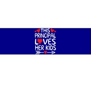 This Principal Loves Her Valentines Day Hearts School Funny Gift Bumper Sticker