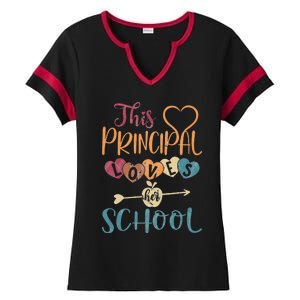 This Principal Loves Her School Teacher Funny Principal Ladies Halftime Notch Neck Tee