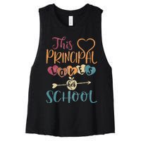 This Principal Loves Her School Teacher Funny Principal Women's Racerback Cropped Tank