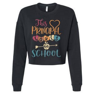 This Principal Loves Her School Teacher Funny Principal Cropped Pullover Crew