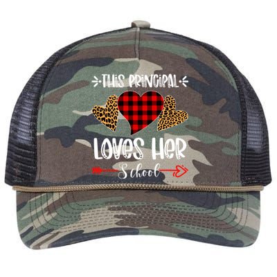 This Principal Loves Her School Head Teacher Valentines Day Gift Retro Rope Trucker Hat Cap