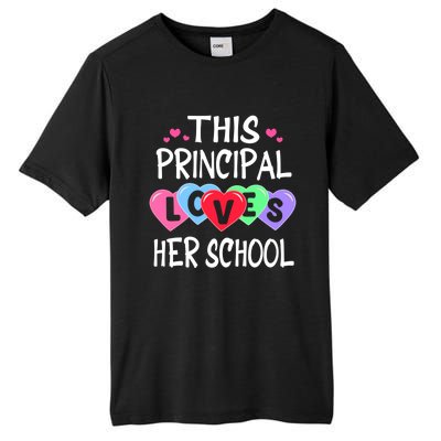 This Principal Loves Her School Gift Valentines Day Meaningful Gift Tall Fusion ChromaSoft Performance T-Shirt