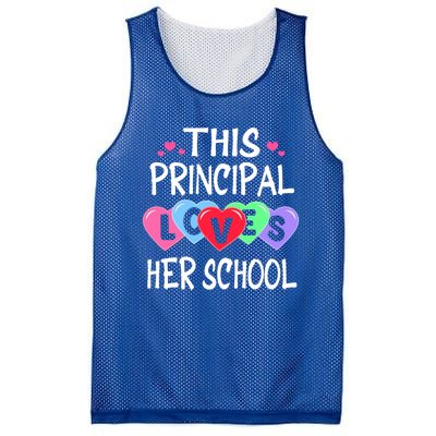 This Principal Loves Her School Gift Valentines Day Meaningful Gift Mesh Reversible Basketball Jersey Tank