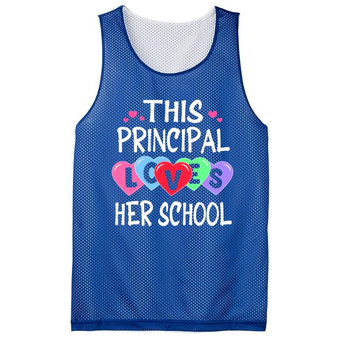 This Principal Loves Her School Gift Valentines Day Meaningful Gift Mesh Reversible Basketball Jersey Tank