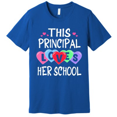 This Principal Loves Her School Gift Valentines Day Meaningful Gift Premium T-Shirt