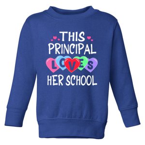 This Principal Loves Her School Gift Valentines Day Meaningful Gift Toddler Sweatshirt