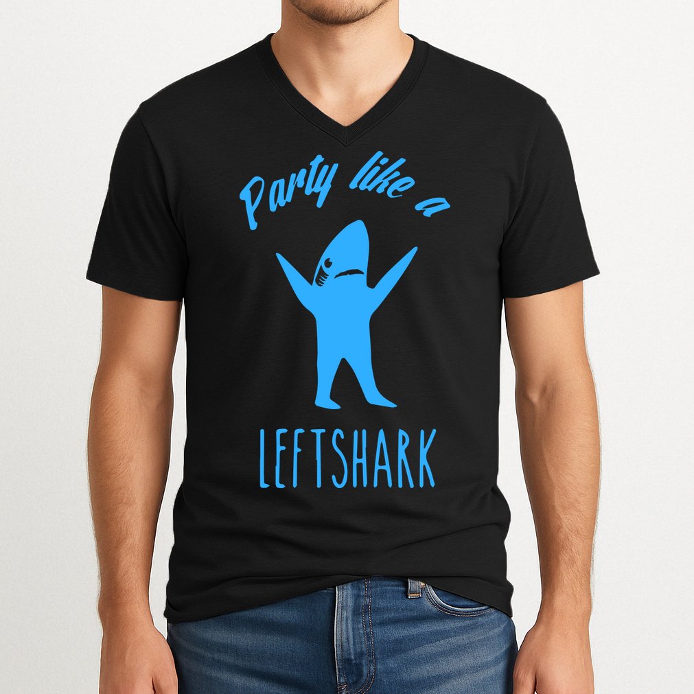 Trending Party Like A Left Shark Gift Christmas Xmas Party Leftshark Dancing Sha V-Neck T-Shirt