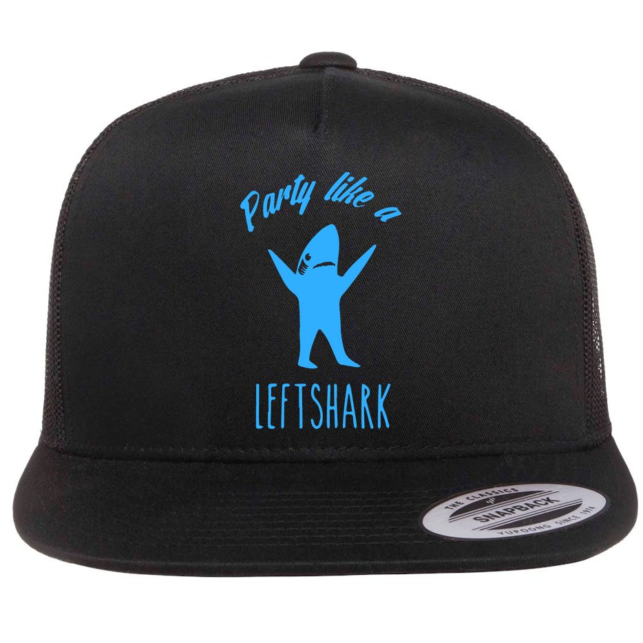 Trending Party Like A Left Shark Gift Christmas Xmas Party Leftshark Dancing Sha Flat Bill Trucker Hat