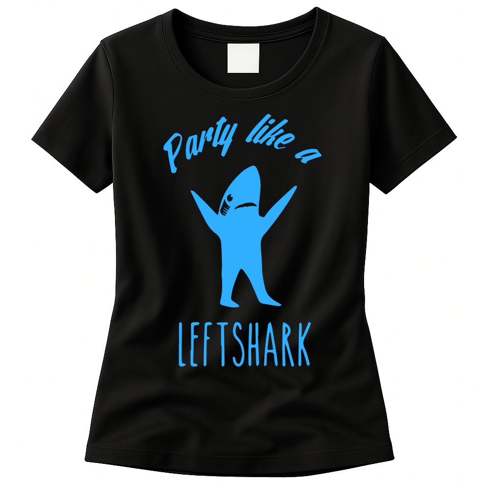 Trending Party Like A Left Shark Gift Christmas Xmas Party Leftshark Dancing Sha Womens T-Shirt