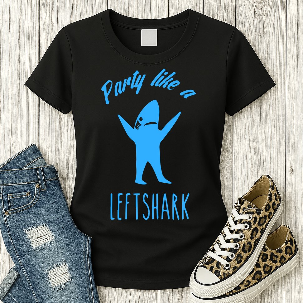 Trending Party Like A Left Shark Gift Christmas Xmas Party Leftshark Dancing Sha Womens T-Shirt
