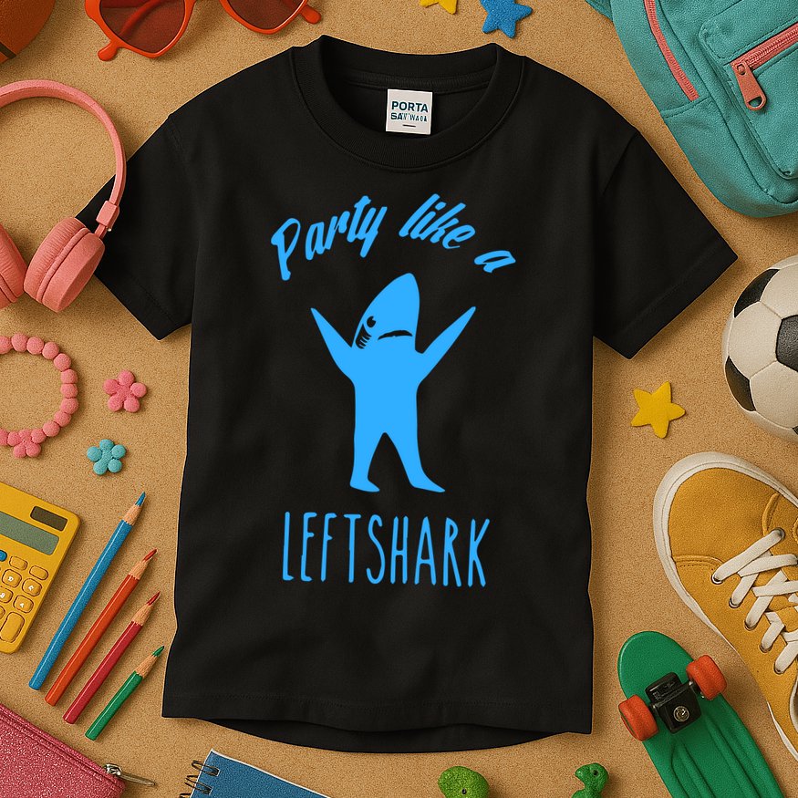 Trending Party Like A Left Shark Gift Christmas Xmas Party Leftshark Dancing Sha Kids T-Shirt