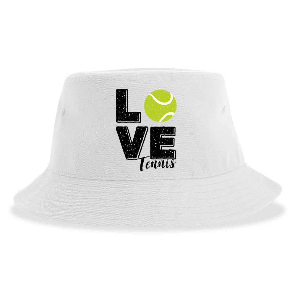 Tennis Player Lover I Love Tennis Gift Sustainable Bucket Hat
