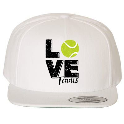 Tennis Player Lover I Love Tennis Gift Wool Snapback Cap
