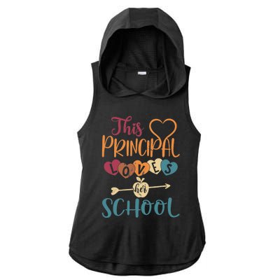 This Principal Loves Her School Teacher Funny Principal Ladies PosiCharge Tri-Blend Wicking Draft Hoodie Tank