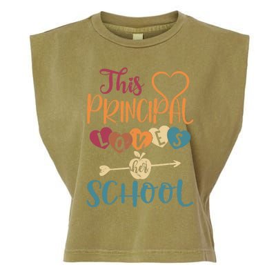 This Principal Loves Her School Teacher Funny Principal Garment-Dyed Women's Muscle Tee