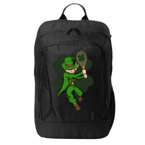 Tennis Player Leprechaun St Patrick's Day Tennis Gift City Backpack