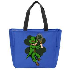 Tennis Player Leprechaun St Patrick's Day Tennis Gift Zip Tote Bag