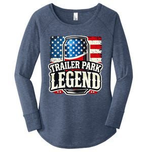 Trailer Park Legend Women's Perfect Tri Tunic Long Sleeve Shirt