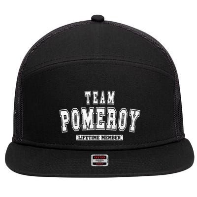 Team Pomeroy Lifetime Member Family Last Name 7 Panel Mesh Trucker Snapback Hat