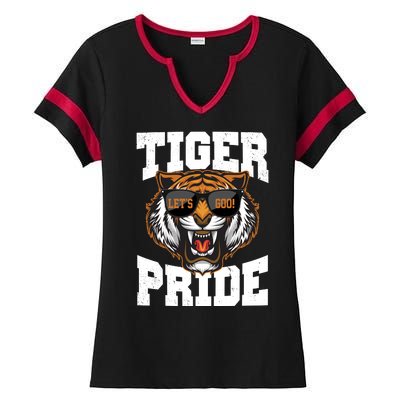 Tiger Pride Lets Goo! Ladies Halftime Notch Neck Tee