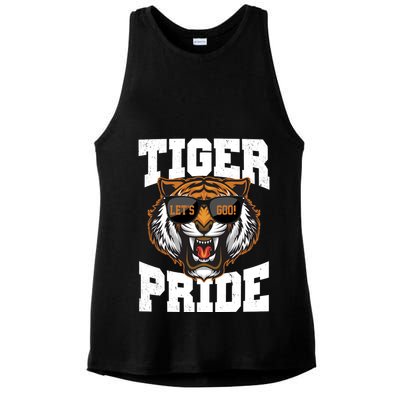 Tiger Pride Lets Goo! Ladies PosiCharge Tri-Blend Wicking Tank