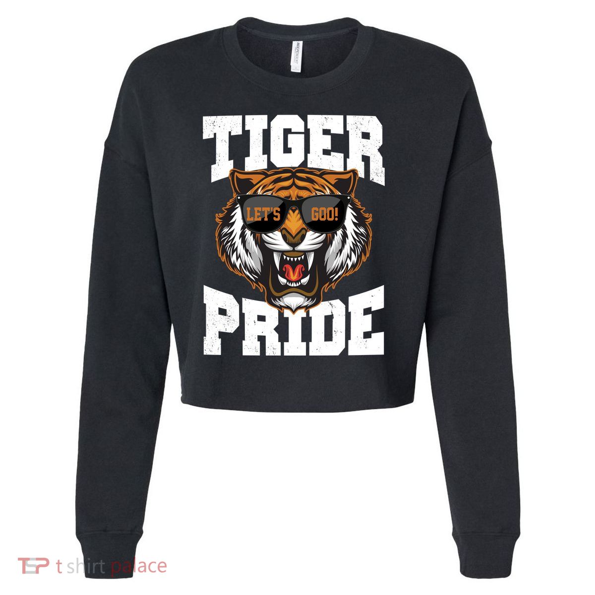 Tiger Pride Lets Goo! Cropped Pullover Crew