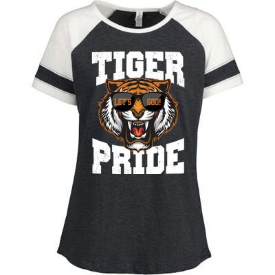 Tiger Pride Lets Goo! Enza Ladies Jersey Colorblock Tee