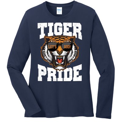 Tiger Pride Lets Goo! Ladies Long Sleeve Shirt