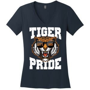 Tiger Pride Lets Goo! Women's V-Neck T-Shirt