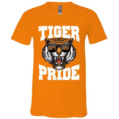 Tiger Pride Lets Goo! V-Neck T-Shirt