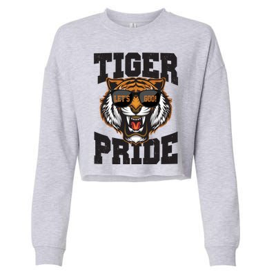 Tiger Pride Lets Goo! Cropped Pullover Crew