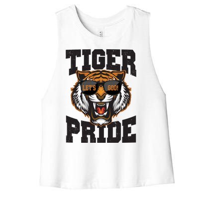 Tiger Pride Lets Goo! Women's Racerback Cropped Tank