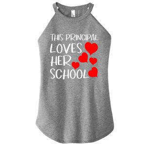 This Principal Loves Her Valentines Day School Hearts Cute Gift Women's Perfect Tri Rocker Tank