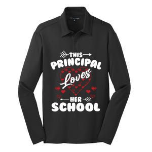 This Principal Loves Her School Happy Principals Day Cute Gift Silk Touch Performance Long Sleeve Polo