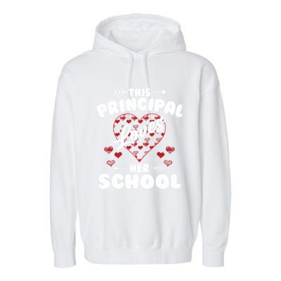 This Principal Loves Her School Happy Principals Day Cute Gift Garment-Dyed Fleece Hoodie