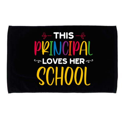 This Principal Loves Her School Principal Day Principals Day Cool Gift Microfiber Hand Towel