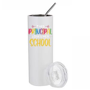 This Principal Loves Her School Principal Day Principals Day Cool Gift Stainless Steel Tumbler