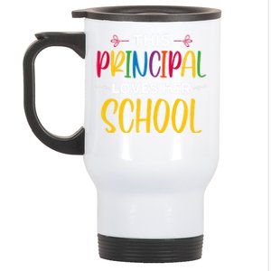 This Principal Loves Her School Principal Day Principals Day Cool Gift Stainless Steel Travel Mug