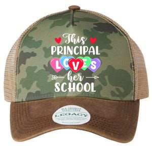 This Principal Loves Her School Gift Funny Valentine's Day Cute Gift Legacy Tie Dye Trucker Hat