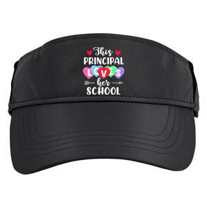 This Principal Loves Her School Gift Funny Valentine's Day Cute Gift Adult Drive Performance Visor