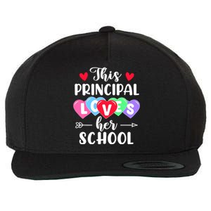 This Principal Loves Her School Gift Funny Valentine's Day Cute Gift Wool Snapback Cap