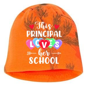 This Principal Loves Her School Gift Funny Valentine's Day Cute Gift Kati - Camo Knit Beanie