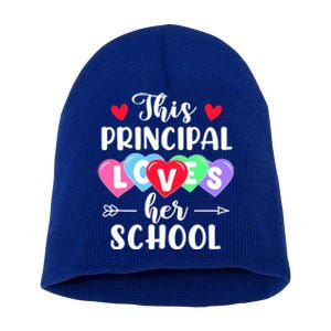 This Principal Loves Her School Gift Funny Valentine's Day Cute Gift Short Acrylic Beanie