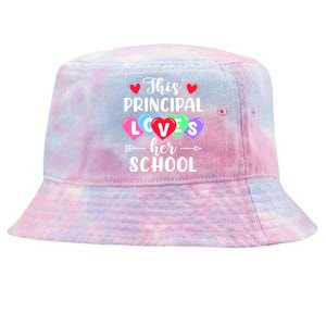 This Principal Loves Her School Gift Funny Valentine's Day Cute Gift Tie-Dyed Bucket Hat