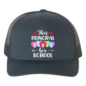 This Principal Loves Her School Gift Funny Valentine's Day Cute Gift Yupoong Adult 5-Panel Trucker Hat