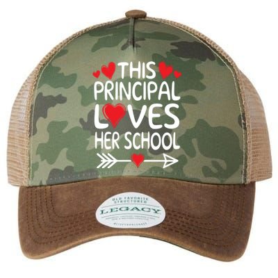 This Principal Loves Her School Valentines Day Class Hearts Gift Legacy Tie Dye Trucker Hat