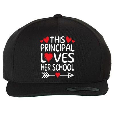 This Principal Loves Her School Valentines Day Class Hearts Gift Wool Snapback Cap